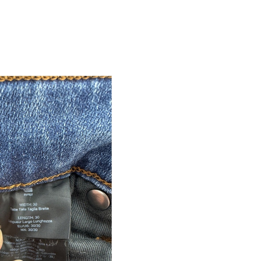 G-Star Raw Men's 5620 3D Zip Knee Skinny Jeans Faded Blue Distressed Denim 30x30 - Picture 10 of 16